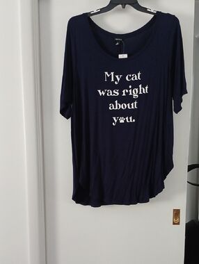Torrid Navy Scoopneck Tee